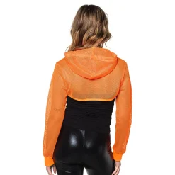 Boland Party Partners B.V. Bolero Fishnet UV Neonorange - Tøj|Tilbehør