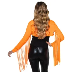 Boland Party Partners B.V. Bolero med frynser neonorange UV - Tøj|Tilbehør