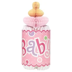 New Unique UK Inc t/as Unique Party Borddekoration Sutteflaske Honeycomb Pink