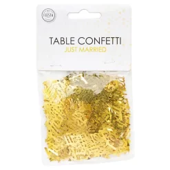 Discount Globos Europe B.V. Bordkonfetti Just Married Guld Metallic