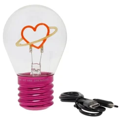 Clearance Kidek AB Bordlampe i Glødepæreform Planet Heart