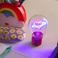 Clearance Kidek AB Bordlampe i Glødepæreform Planet Heart