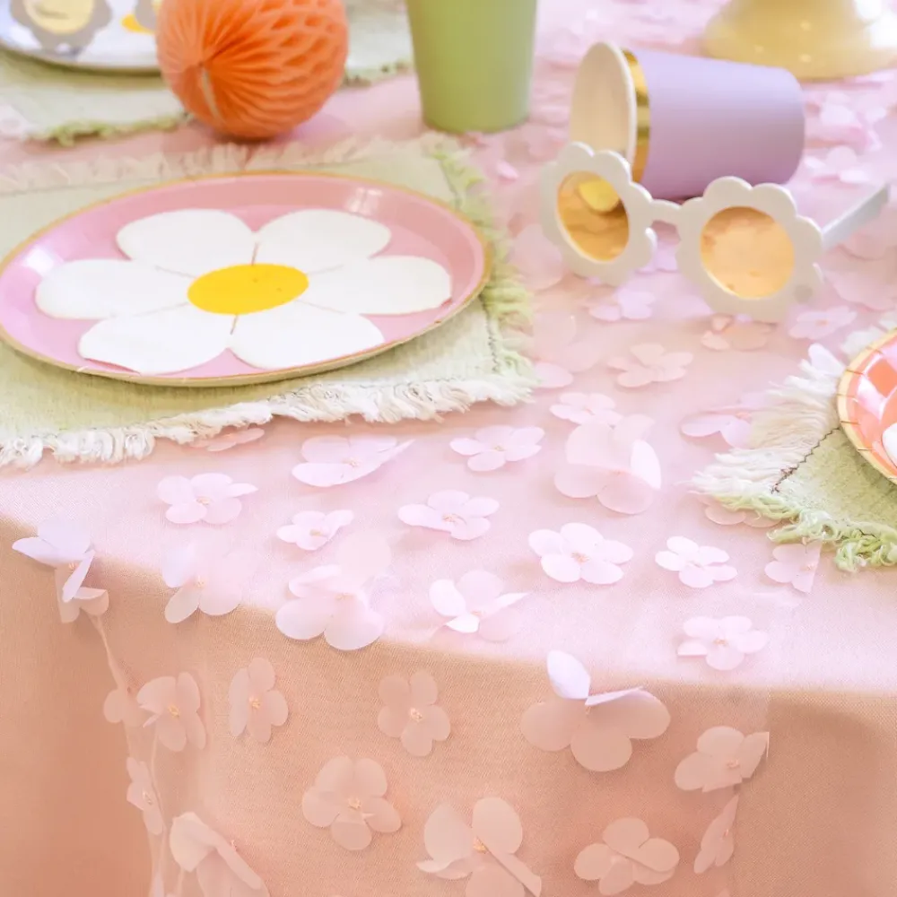Online PartyDeco sp. z o.o. Bordløber Blomster Lyserød Pastel