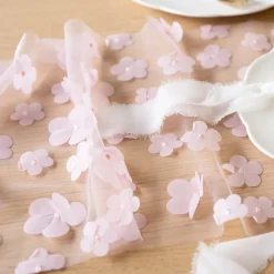Online PartyDeco sp. z o.o. Bordløber Blomster Lyserød Pastel