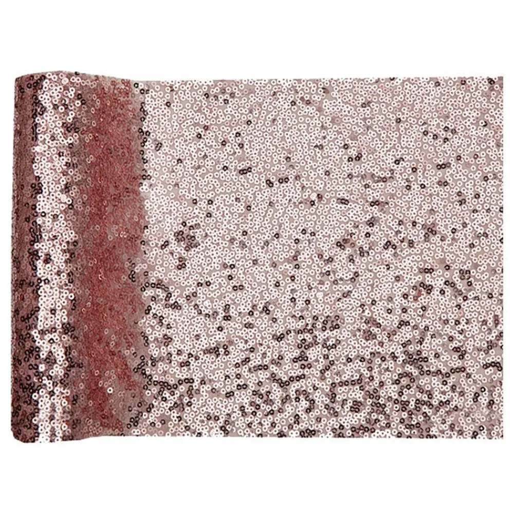Online Santex Bordløber Pailletter Roséguld