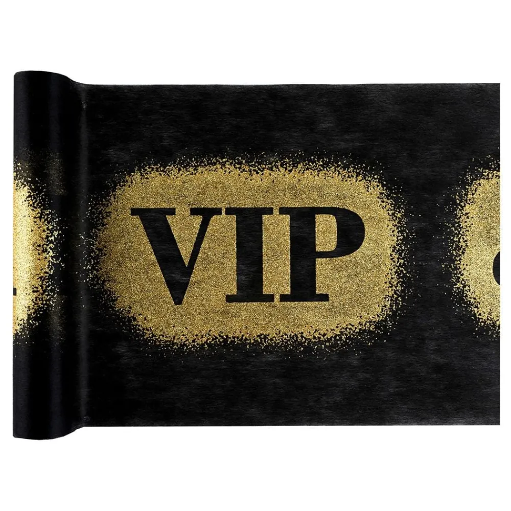 Santex Bordløber VIP Guld/Sort - Eventartikler|Borddækning