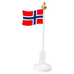 Hisab/Joker Company AB Bordsflag i Træ Norske Flag - Flag