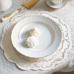 PartyDeco sp. z o.o. Bordskånere Ornament Guld/Hvid - Borddækning