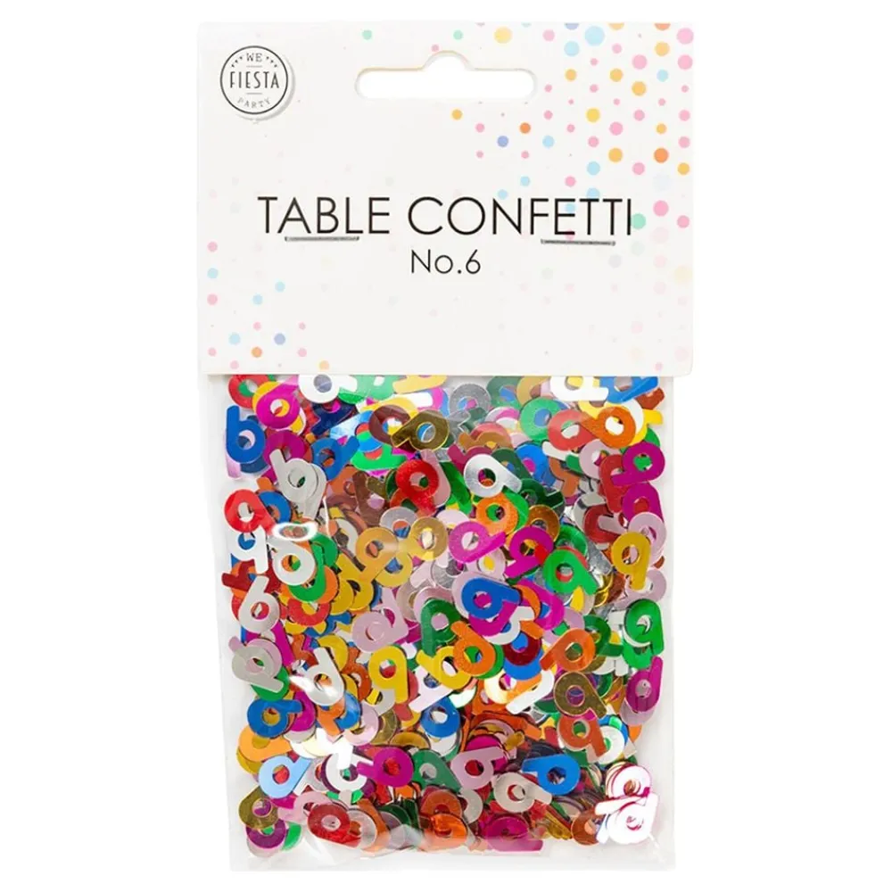 Online Globos Europe B.V. Bordskonfetti Tal 6 Farvemix Metallic