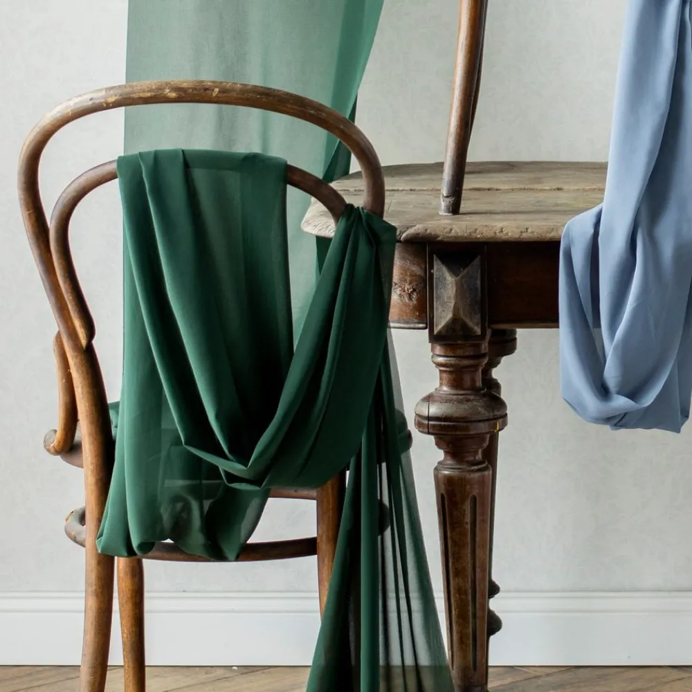 PartyDeco sp. z o.o. Bordsløber Chiffon Grøn - Oppyntning|Borddækning