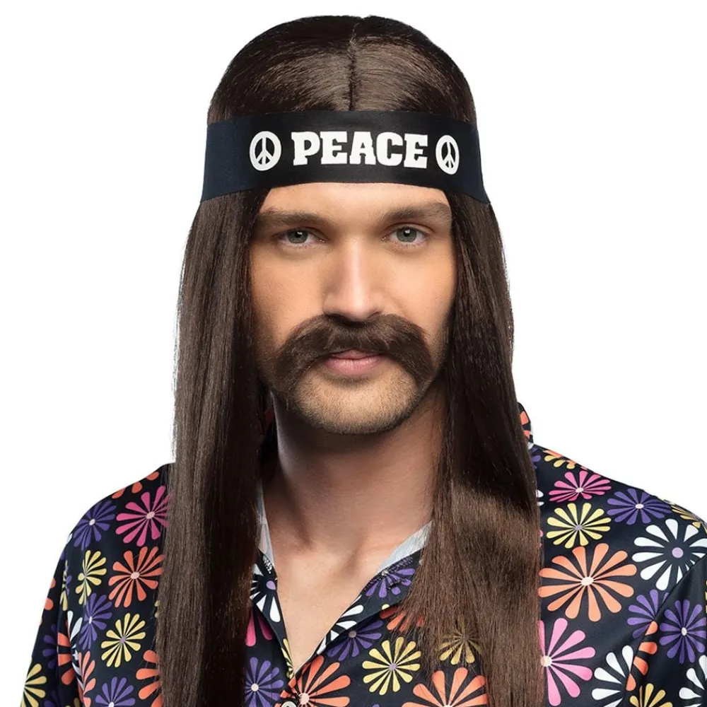Boland Party Partners B.V. Brunt Hippie Moustache - Tilbehør|Kostumetema