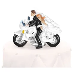 PartyDeco sp. z o.o. Bryllupsfigur Nygift på Motorcykel - Oppyntning|Bagning