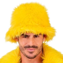 Widmann S.r.l. Bucket Hat Fluffy Gul - Tøj|Kostumetema