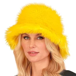 Widmann S.r.l. Bucket Hat Fluffy Gul - Tøj|Kostumetema