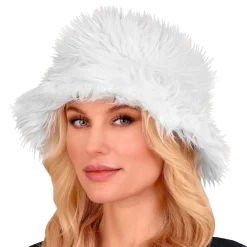 Widmann S.r.l. Bucket Hat Fluffy Hvid - Tøj|Kostumetema