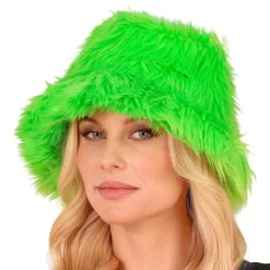 Widmann S.r.l. Bucket Hat Fluffy Neongrøn