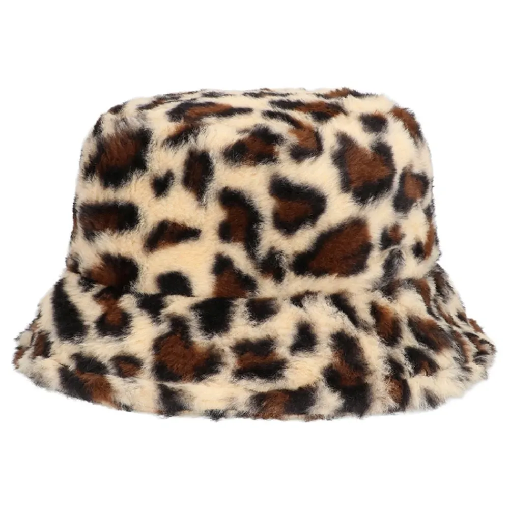 Discount Boland Party Partners B.V. Bucket Hat i kunstpels Leopard