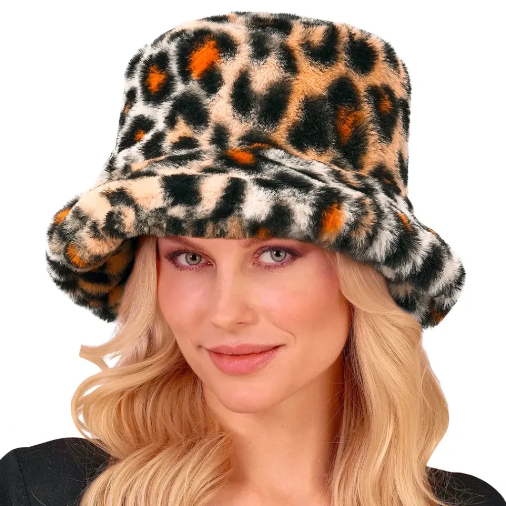 Clearance Widmann S.r.l. Bucket Hat i kunstpels Leopard