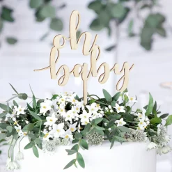 PartyDeco sp. z o.o. Cake Topper Oh Baby Træ - Oppyntning|Bagning