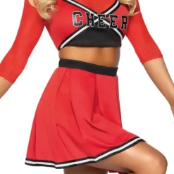 Leg Avenue Europe Cheerleader Rød Kjole Deluxe - Udklædningskostumer|Kostumetema