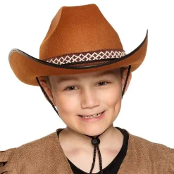 Boland Party Partners B.V. Cowboyhat Brun til Børn - Kostumetema|Hatte