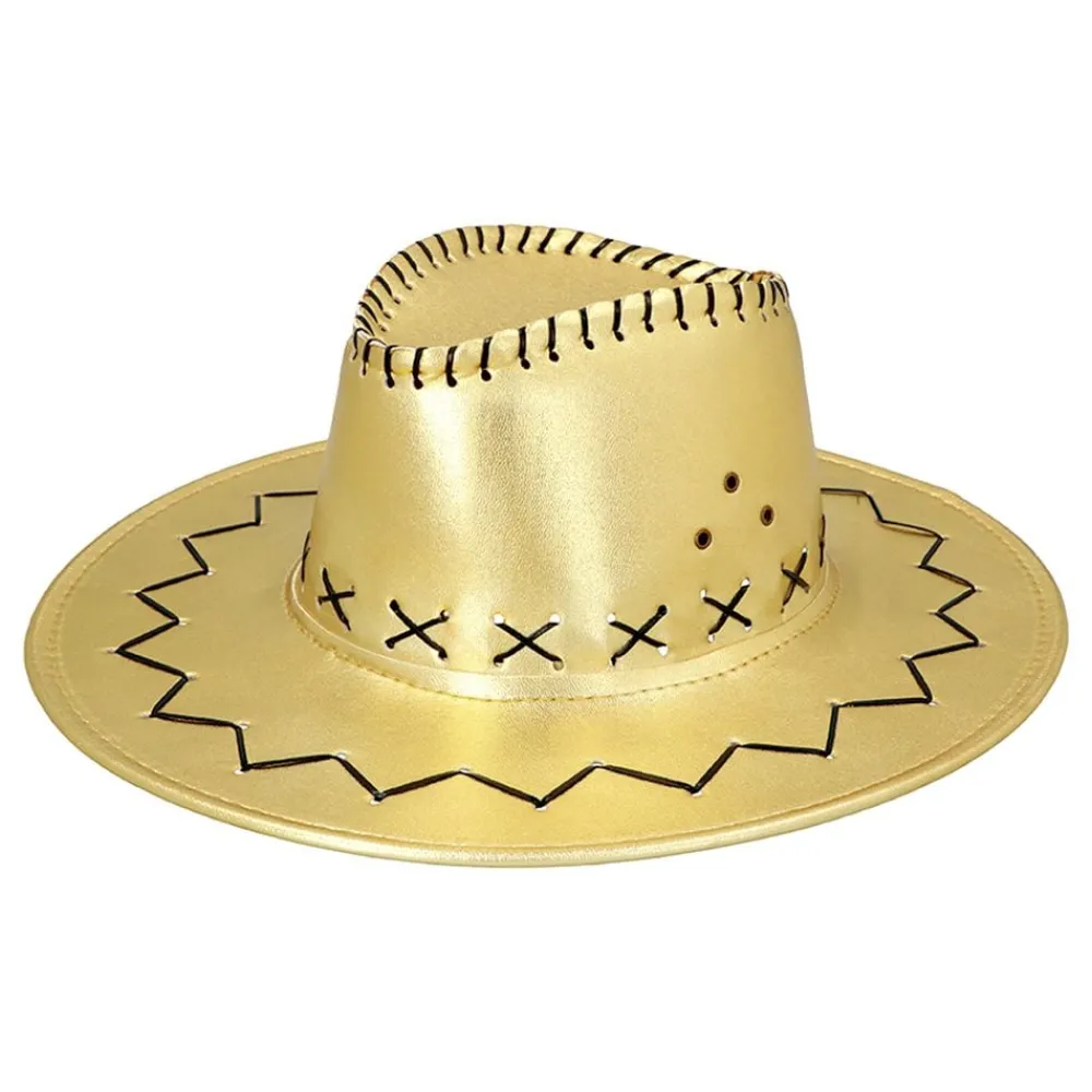 Boland Party Partners B.V. Cowboyhat Guld med Sømme - Kostumetema|Hatte