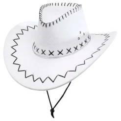 Widmann S.r.l. Cowboyhat Hvid med Sting - Kostumetema|Hatte
