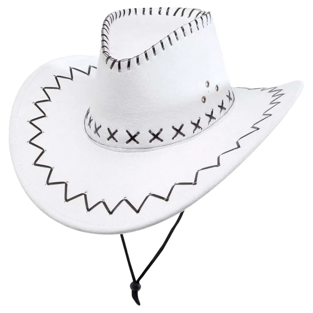 Widmann S.r.l. Cowboyhat Hvid med Sting - Kostumetema|Hatte