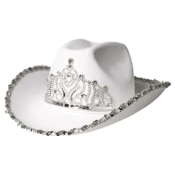 Best Boland Party Partners B.V. Cowboyhat Hvid med Tiara