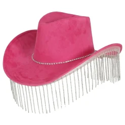 Fiestas Guirca, S.L Cowboyhat Lyserød med Strass - Kostumetema|Hatte