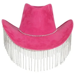 Fiestas Guirca, S.L Cowboyhat Lyserød med Strass - Kostumetema|Hatte
