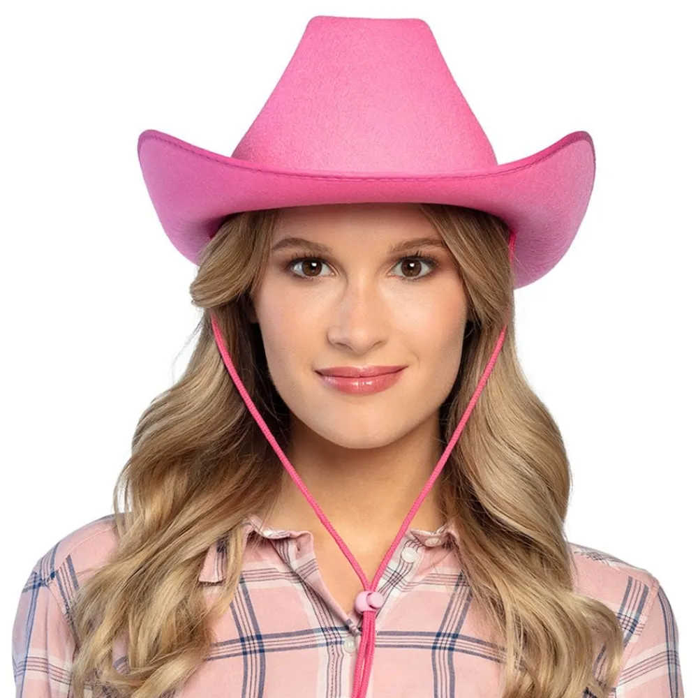 Boland Party Partners B.V. Cowboyhat Rodeo Lyserød - Hatte