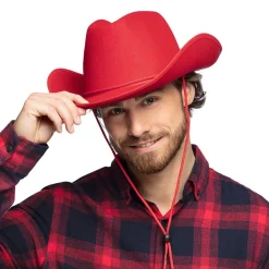 Online Boland Party Partners B.V. Cowboyhat Rodeo Rød