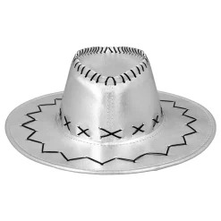 Boland Party Partners B.V. Cowboyhat Silver med Sømme - Kostumetema|Hatte