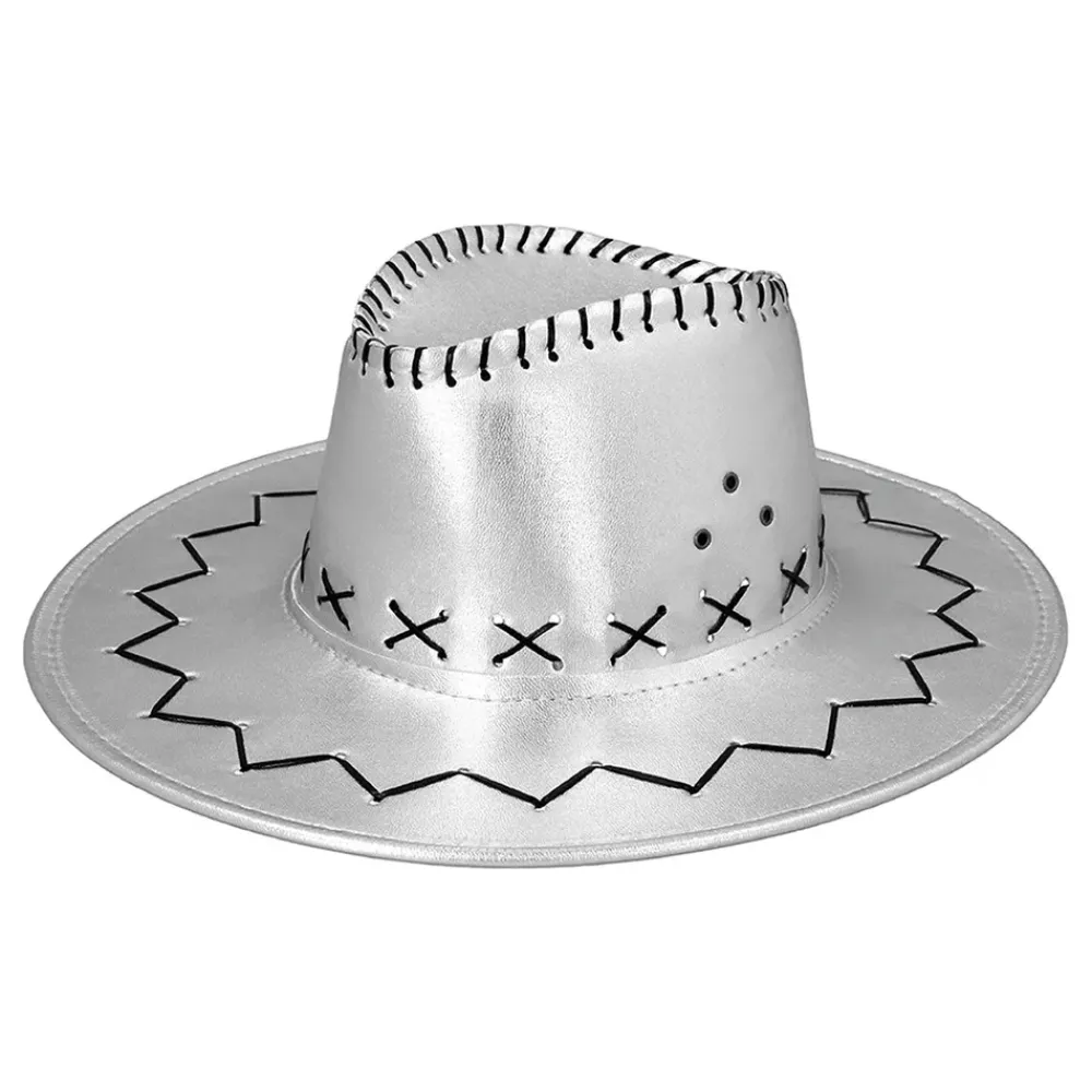 Boland Party Partners B.V. Cowboyhat Silver med Sømme - Kostumetema|Hatte