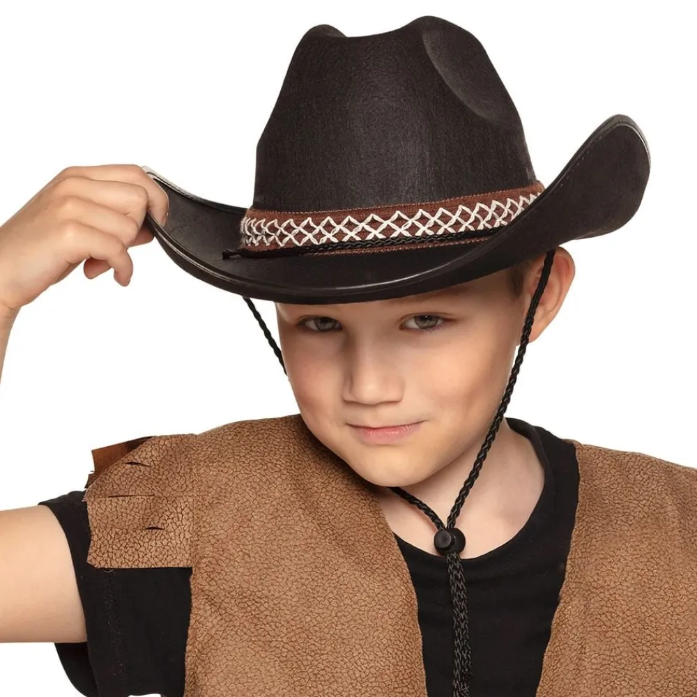 Outlet Boland Party Partners B.V. Cowboyhat Sort til Børn
