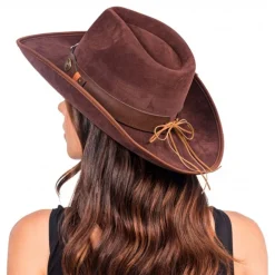 Hot CHAKS Cowboyhat Suede Brun