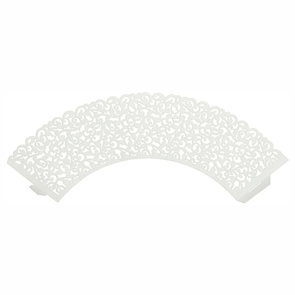 Online PartyDeco sp. z o.o. Cupcake Wrappers Hvid Lace