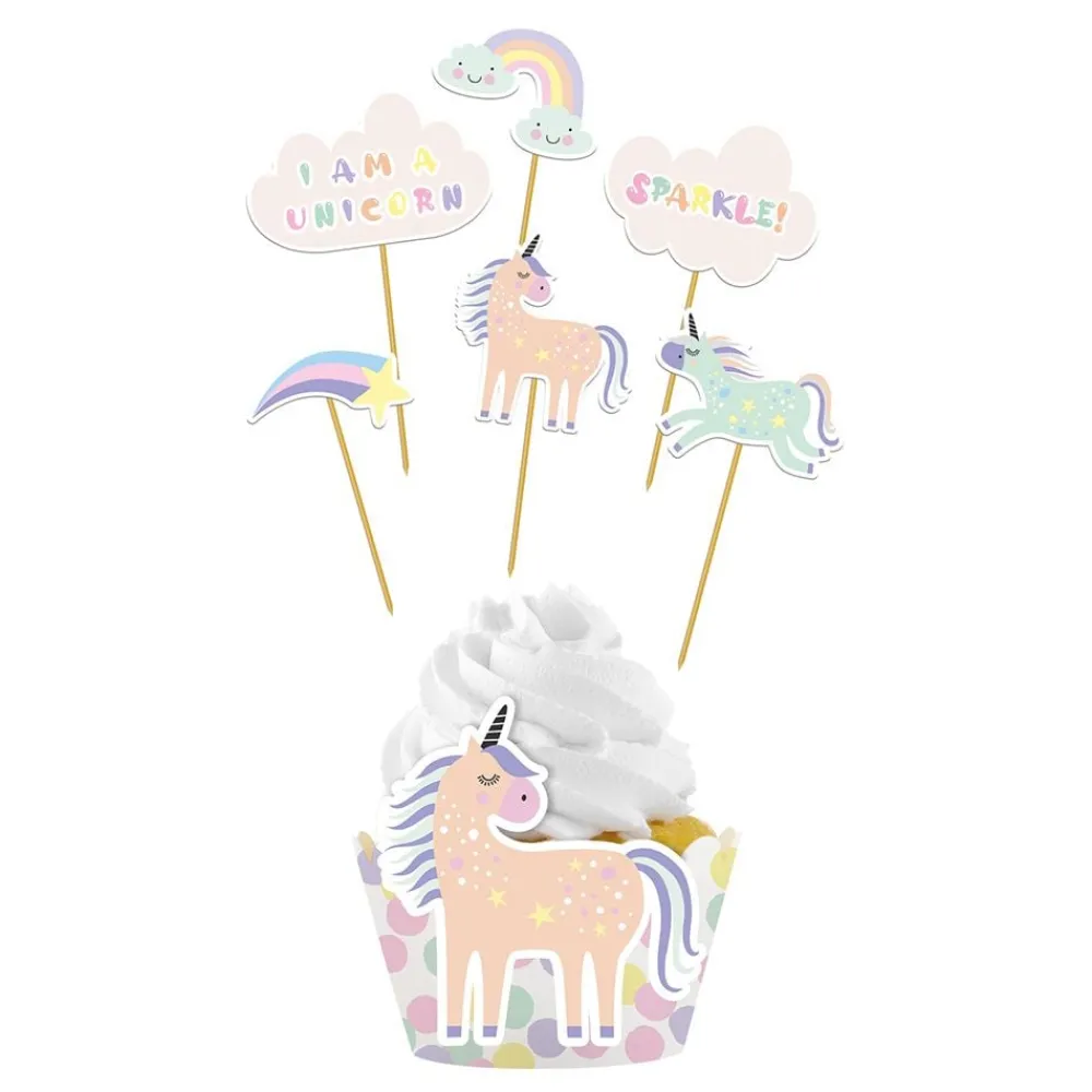 Discount Folat B.V. Cupcake Wrappers Kit Unicorns & Rainbows