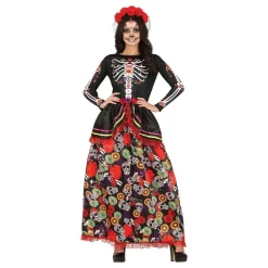 Fiestas Guirca, S.L Day of the Dead Kjole Kostume - Udklædningskostumer|Kostumetema