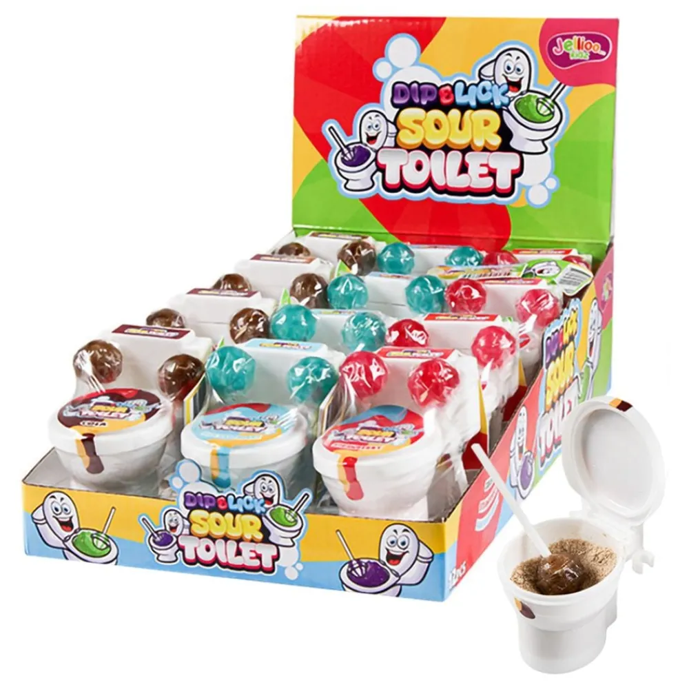 Hot ERT Godis AB Dip & Lick Sour Toilet Økonomipakke