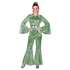 New Thetru B.V. Disco Jumpsuit Grøn Farveskinnende Kostume