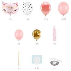 Discount PartyDeco sp. z o.o. DIY Ballonfigur Kat Lyserød