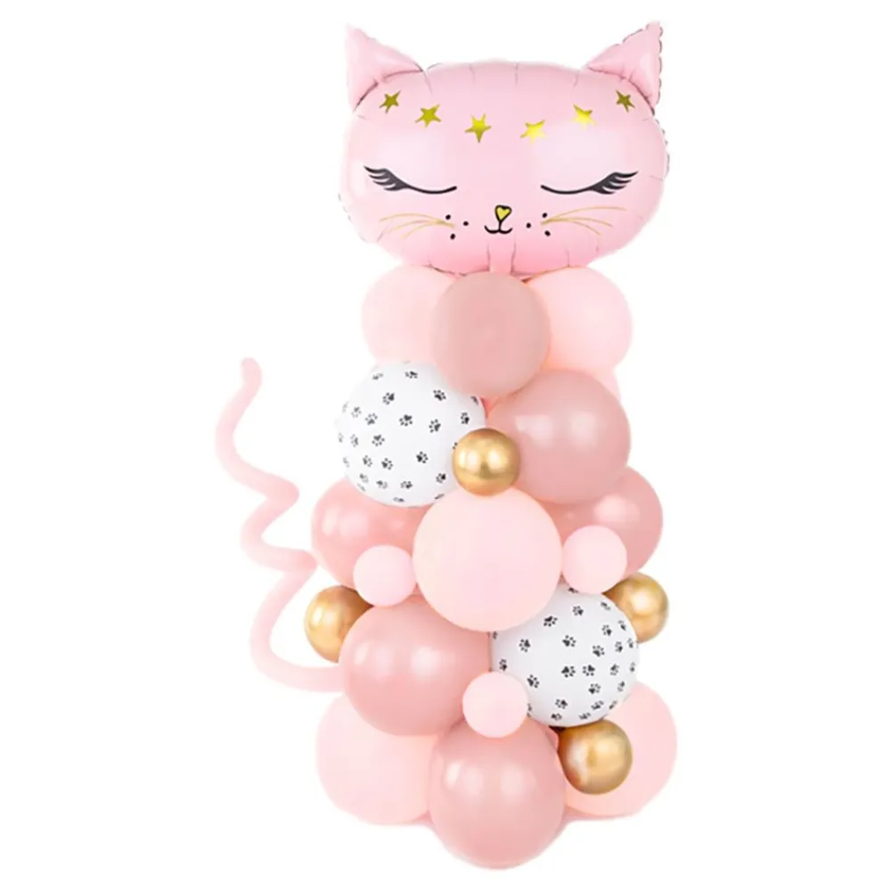 Discount PartyDeco sp. z o.o. DIY Ballonfigur Kat Lyserød