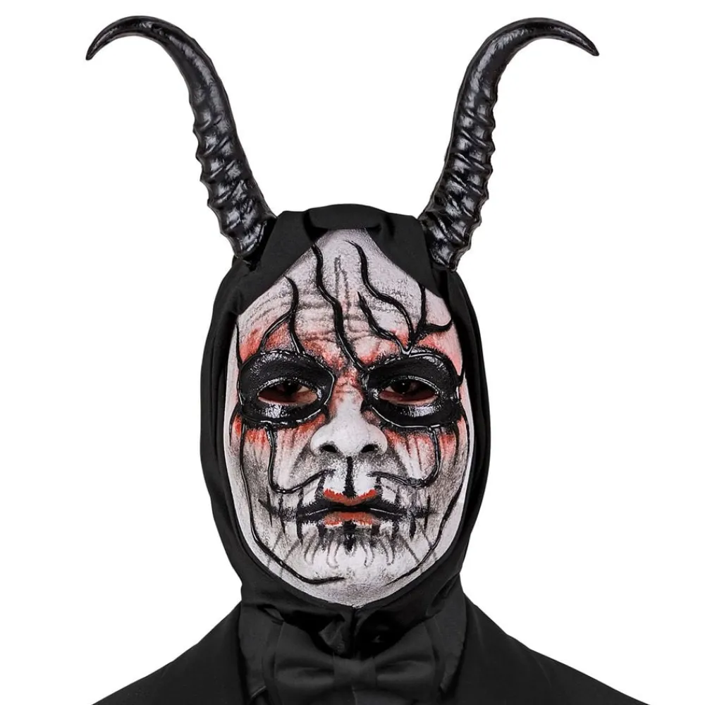 Widmann S.r.l. Dæmon med Horn Maske - Udklædningskostumer|Masker