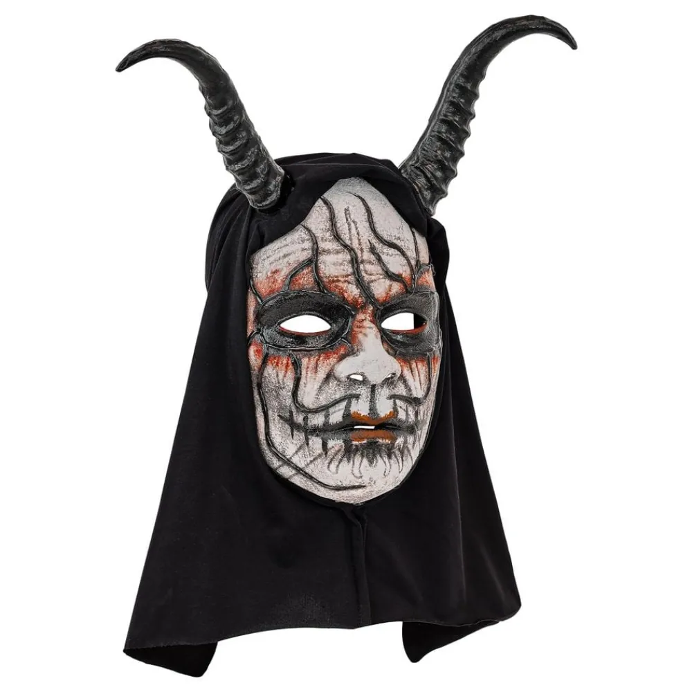 Widmann S.r.l. Dæmon med Horn Maske - Udklædningskostumer|Masker