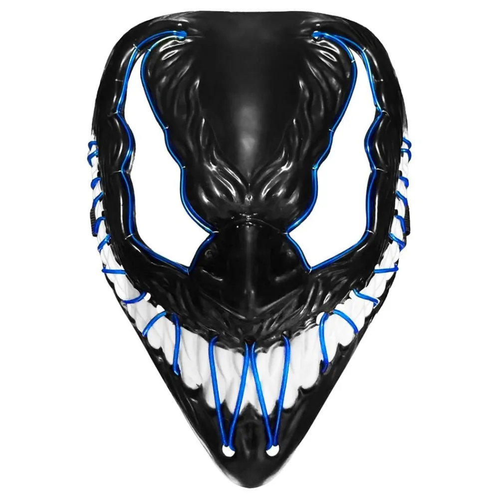Original Cup SAS El Wire Djævel Blå LED Maske - Tøj|Masker
