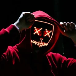 Widmann S.r.l. El Wire Purge LED Maske - Tøj|Merchandise
