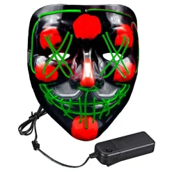 Widmann S.r.l. El Wire Purge LED Maske - Tøj|Merchandise