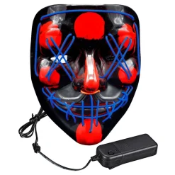 Widmann S.r.l. El Wire Purge LED Maske - Tøj|Merchandise